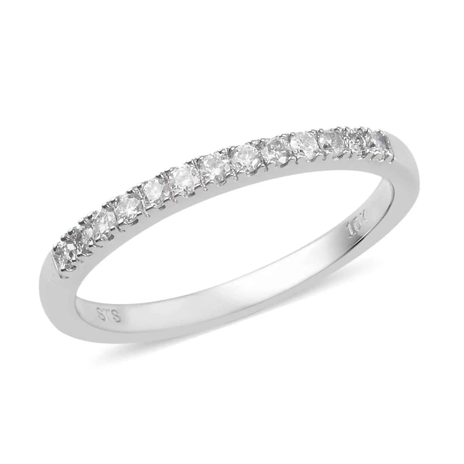 0.25 ctw Diamond Ring in 10K White Gold Size 7.0 2.10 Grams