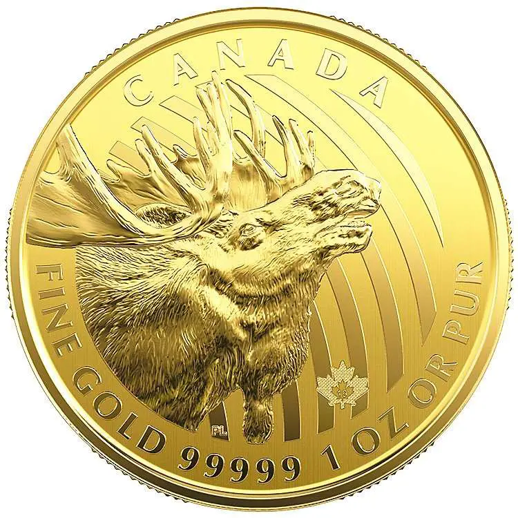 1 oz Canadian Gold Moose Coin with Assay (2019) â Buy ...