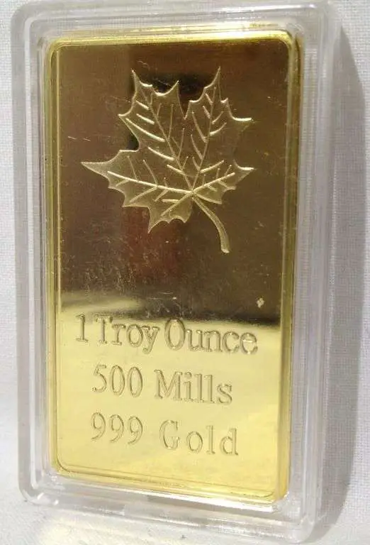 1 Troy Ounce 500 Mills .999 Gold Bar