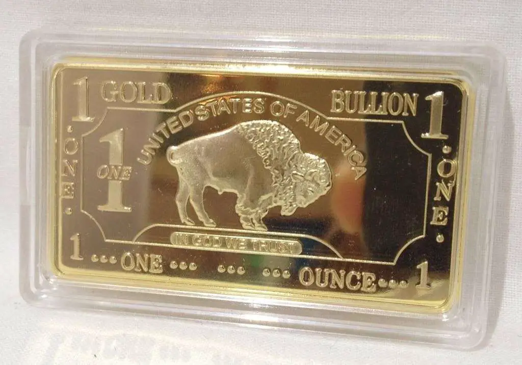 1 Troy Oz. .999 Fine Gold Buffalo Bar