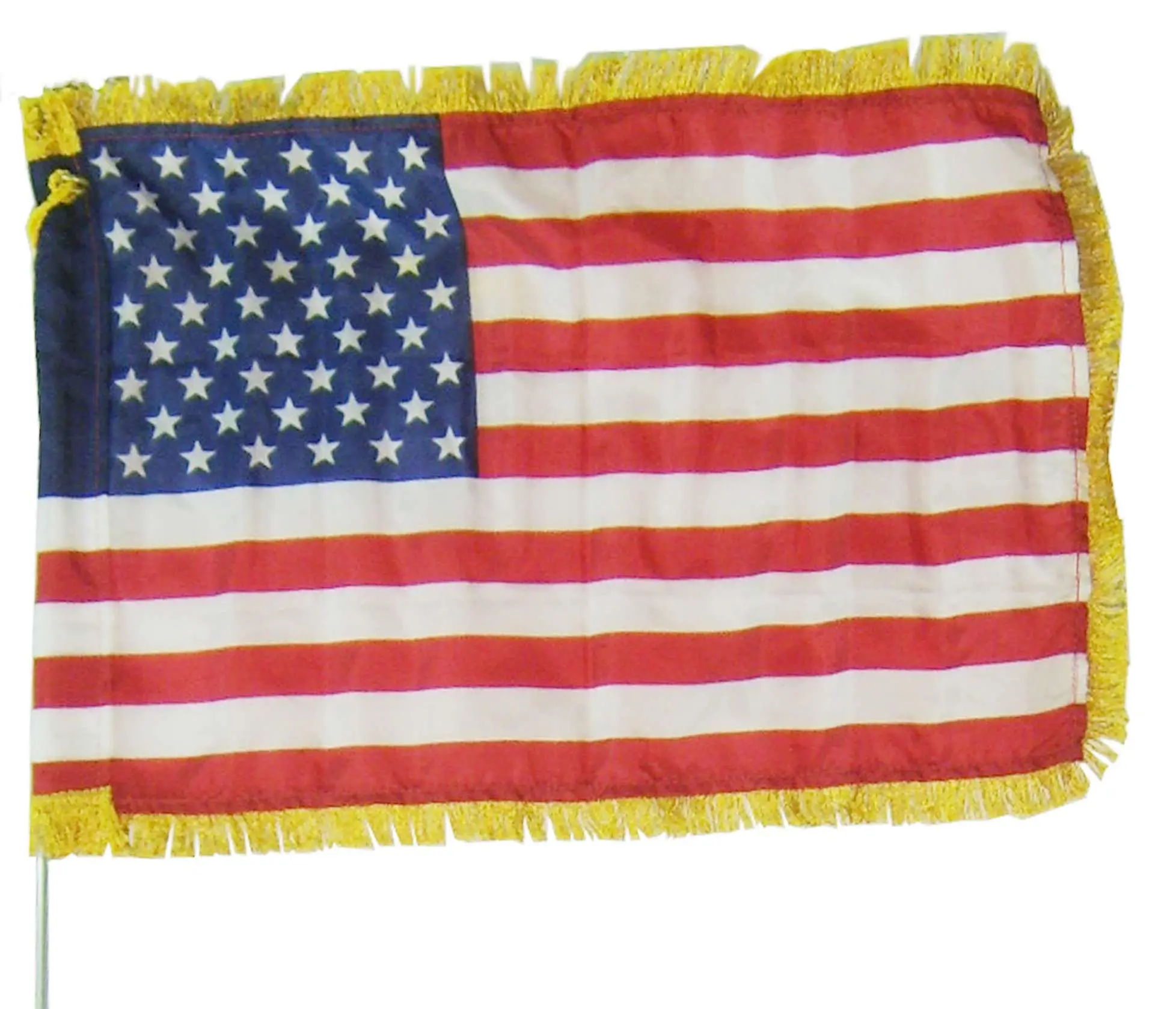 12 in. x 18 in. US Flag w/ Gold Fringe
