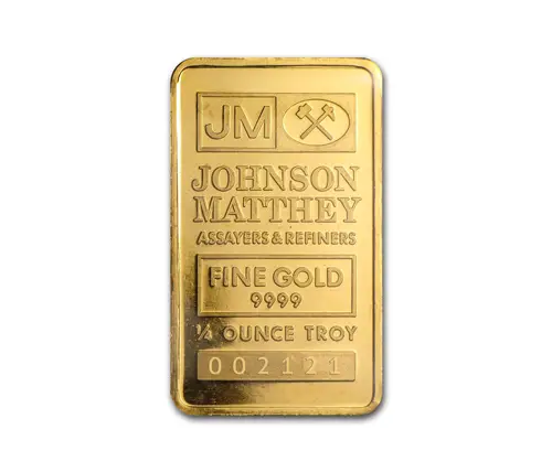 1/4 oz Gold Johnson Matthey Bar 9999 â Express Gold Refining