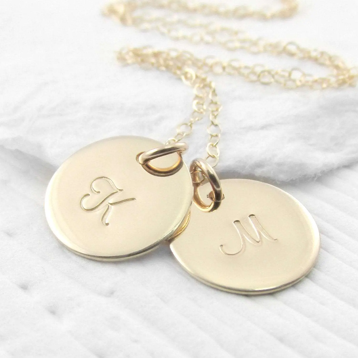 14k Gold Initial Necklace Personalized Jewelry Personalized