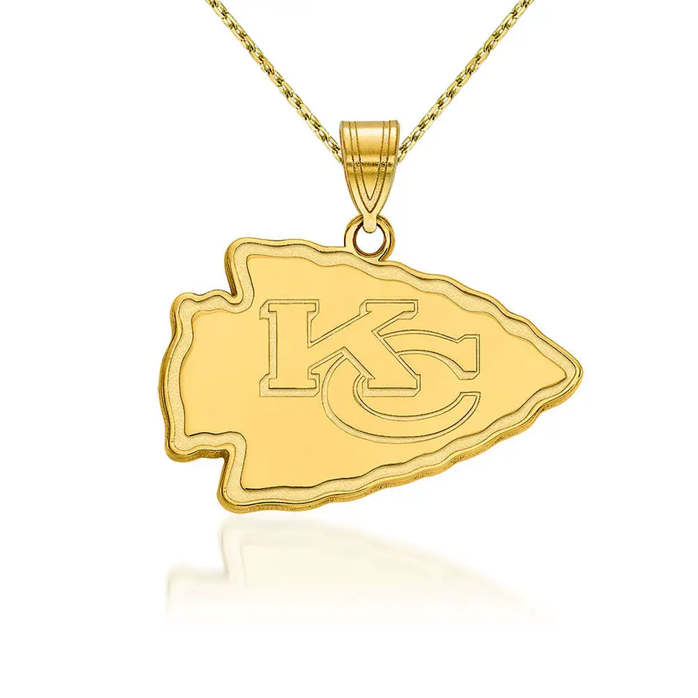 14kt Yellow Gold NFL Kansas City Chiefs Pendant Necklace ...