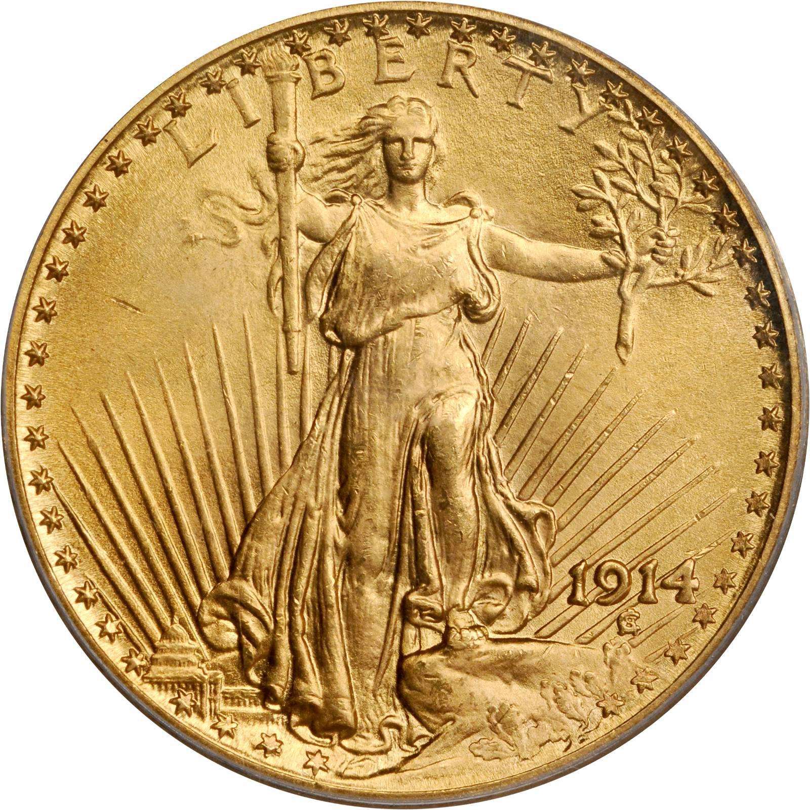 1914 St. Gaudens $20 Gold
