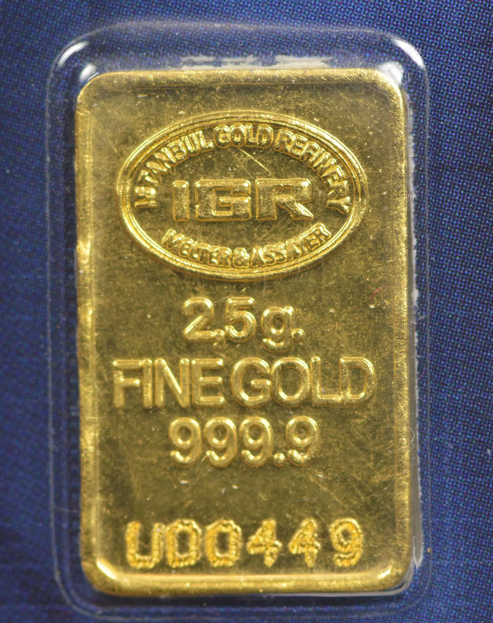 2.5 Gram 24K .9999 Pure Gold Bar