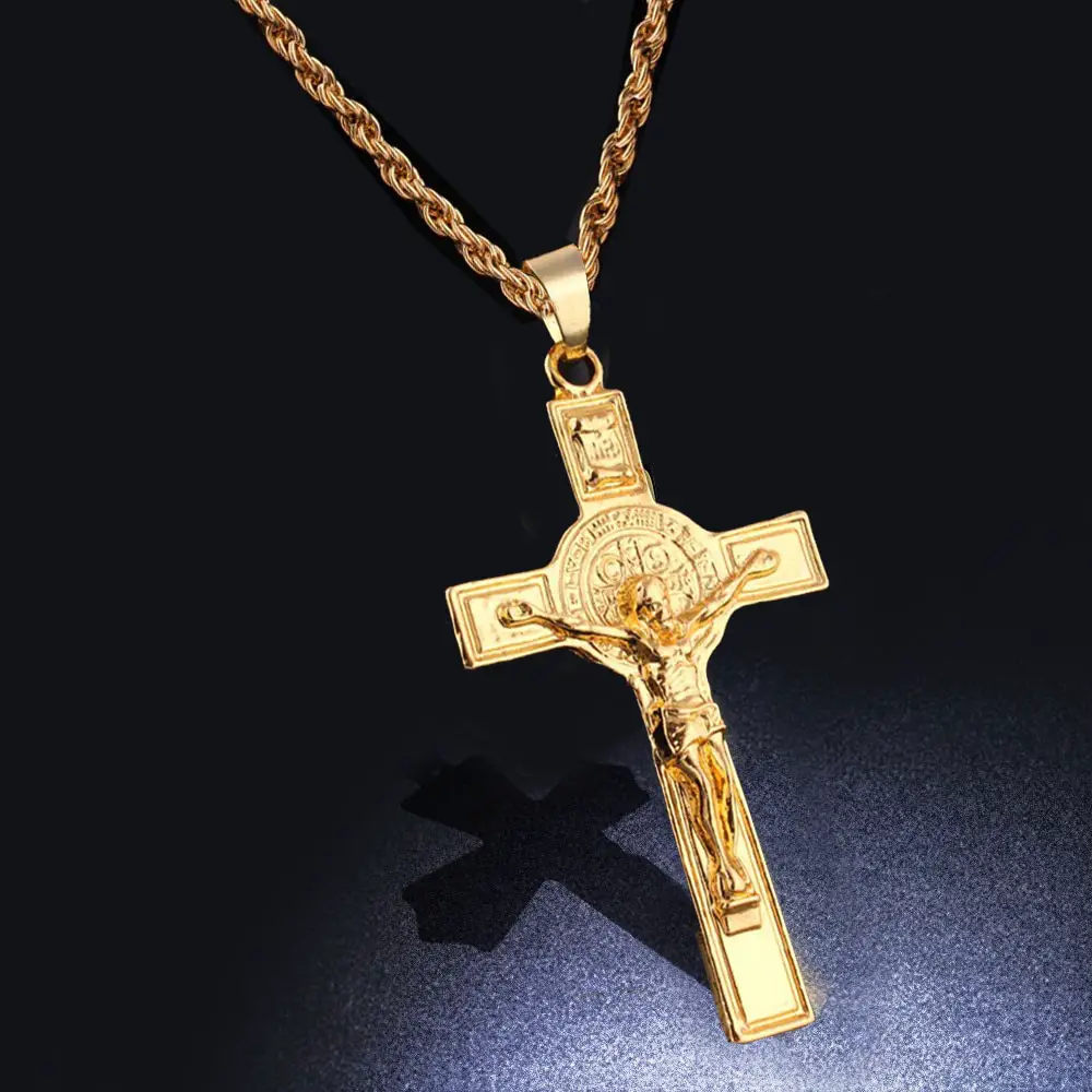 Aliexpress.com : Buy Chain For Men Jesus Piece Trendy Gold color INRI ...