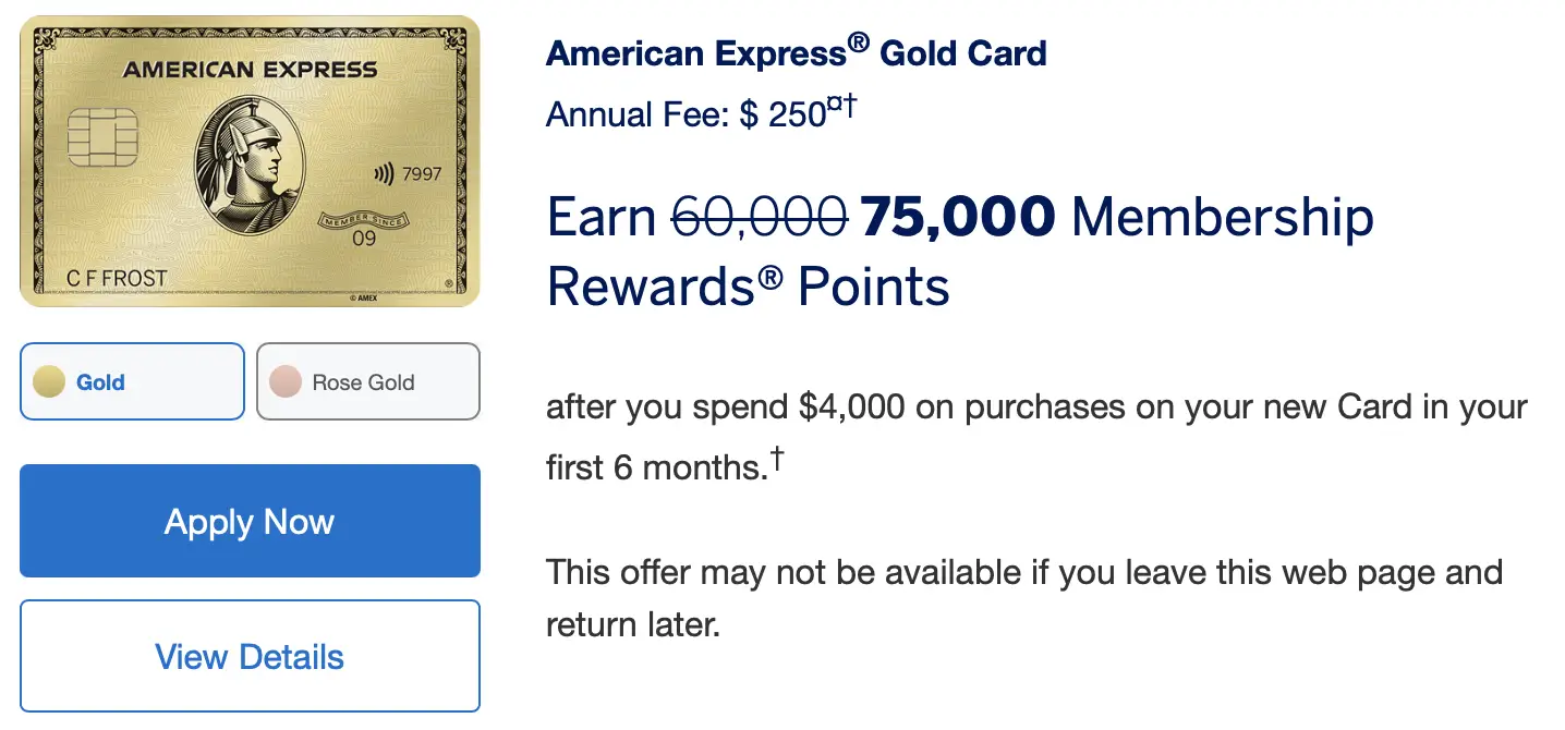 AmEx Gold Card Review (2021.5 Update: 75k Best Ever Offer!)