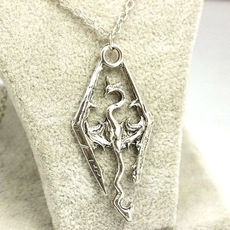 An amazing cast metal necklace, the iconic dragon of ...