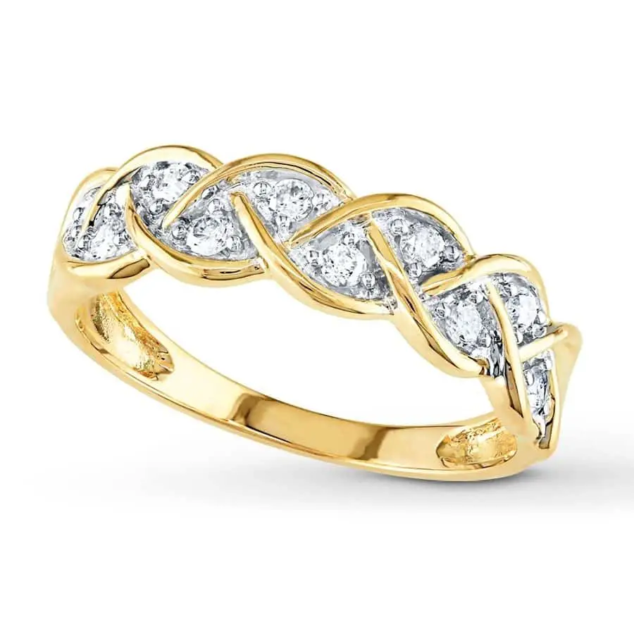 Anniversary Rings For Her Yellow Gold
