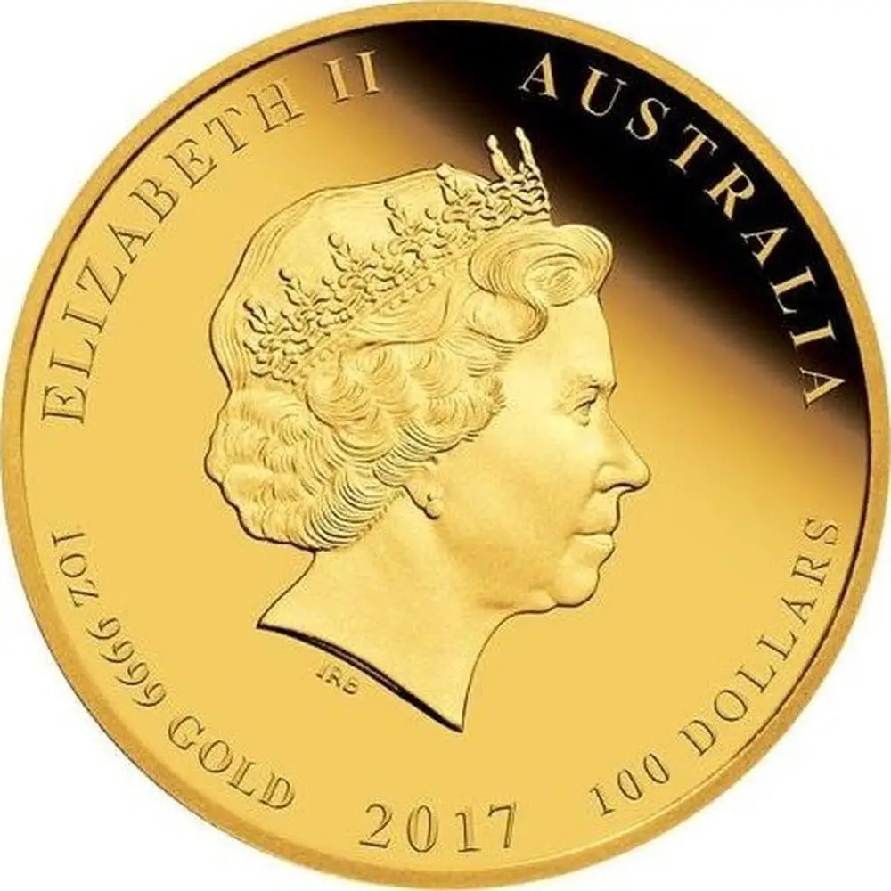 Australian 1 Oz Gold 100 Dollars " Year of the Rooster (Colorized)"  2017 ...