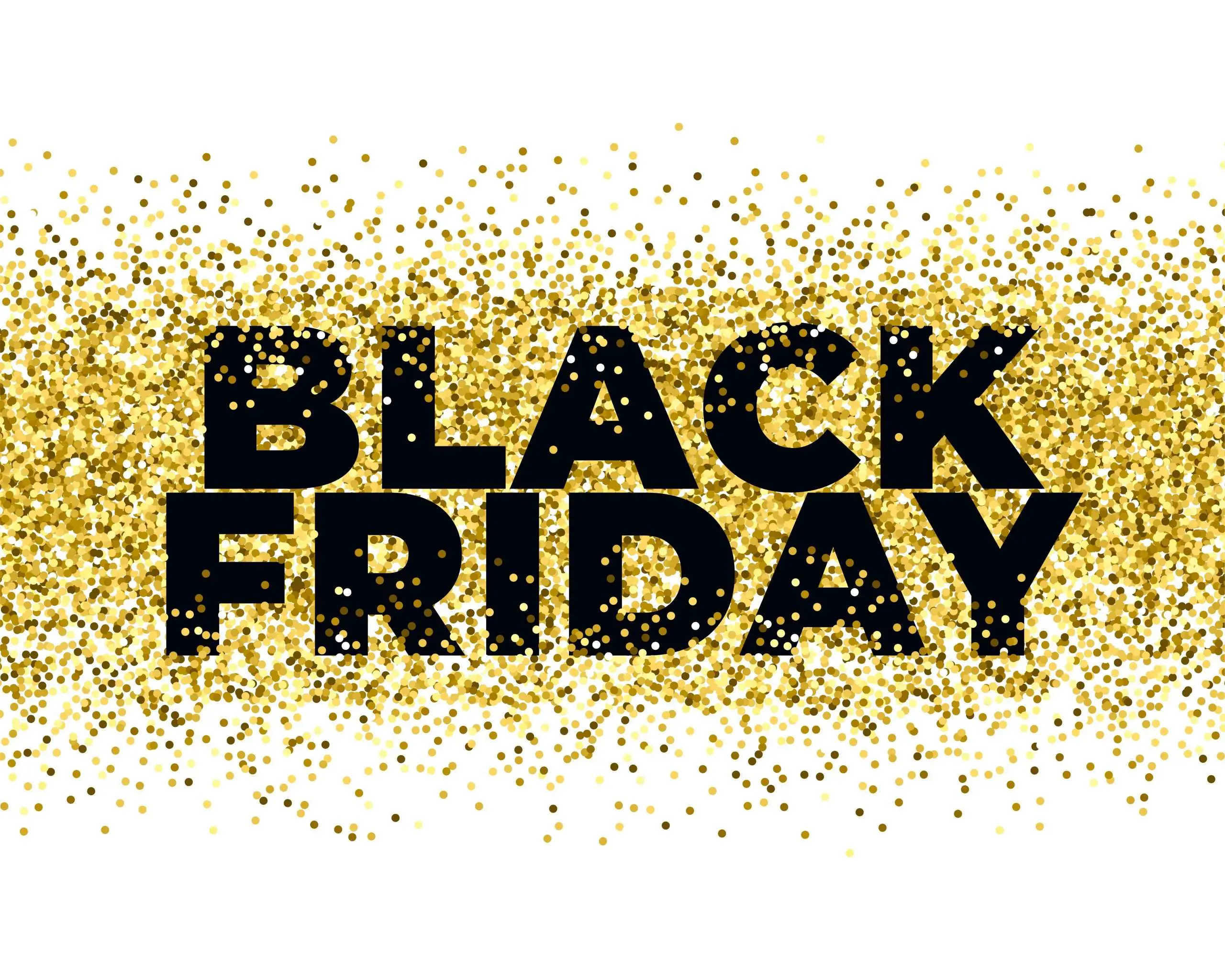black friday backgroun with golden particles