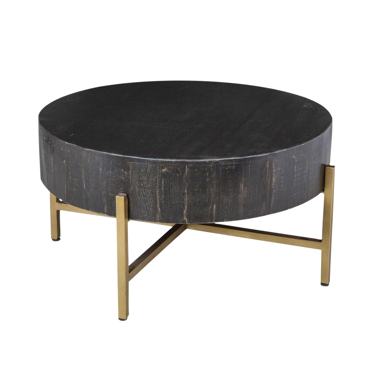 Black &  Gold Round Coffee Table