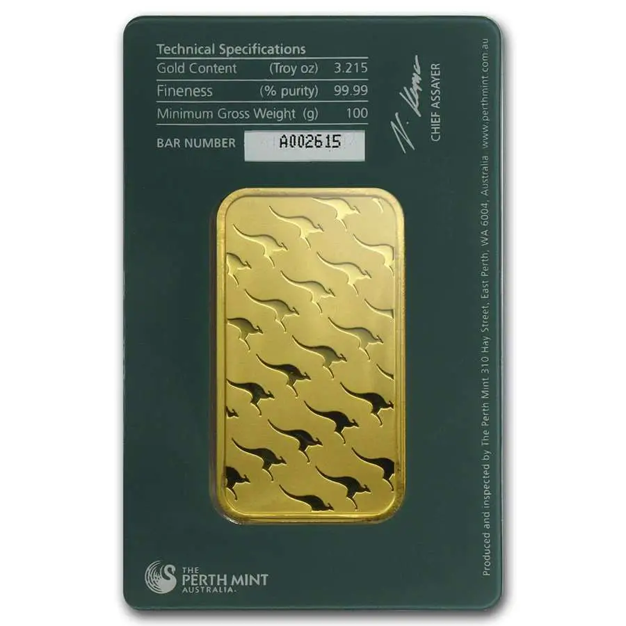Buy 100 Gram Perth Mint Gold Bars