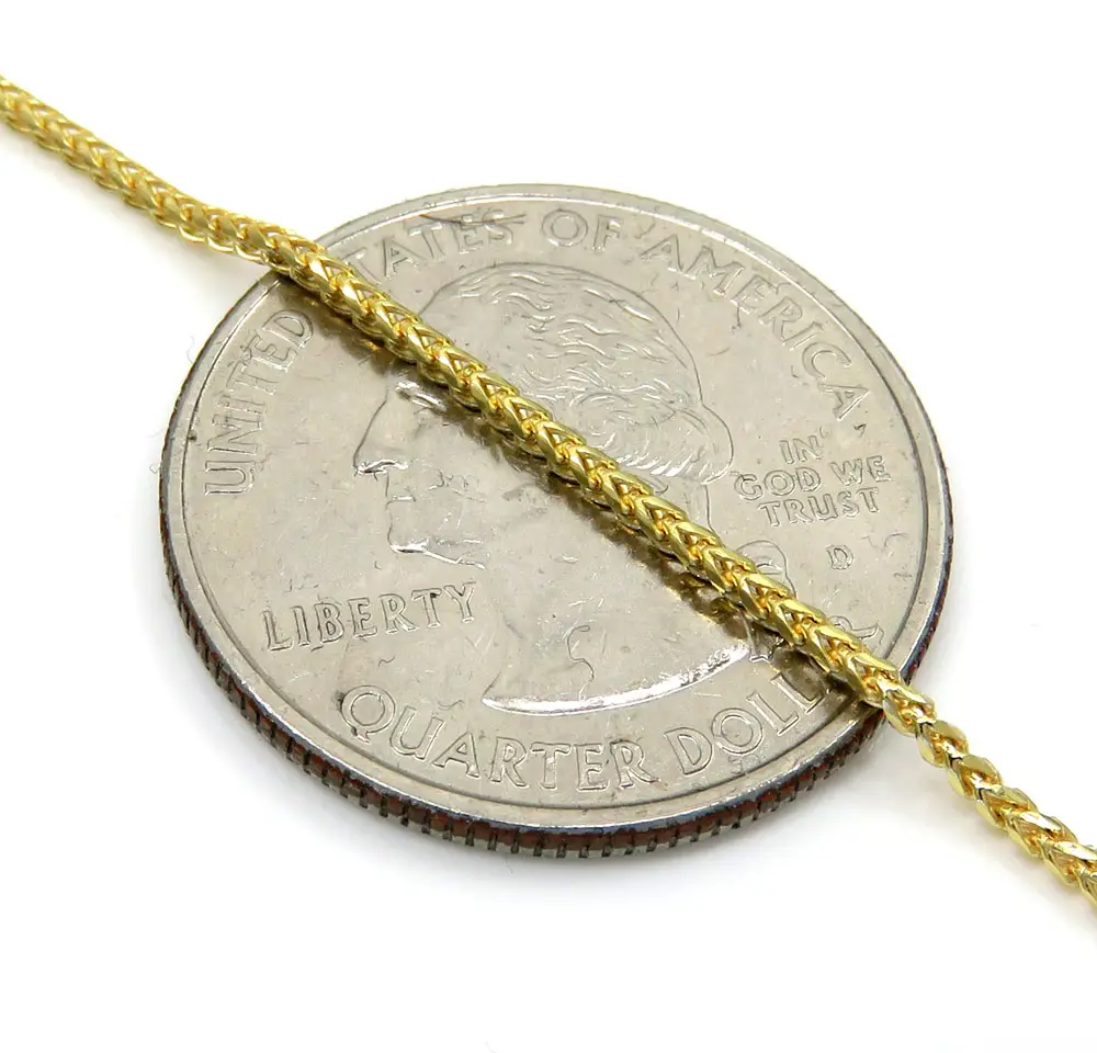 Buy 10k Yellow Gold Solid Skinny Franco Link Chain 18