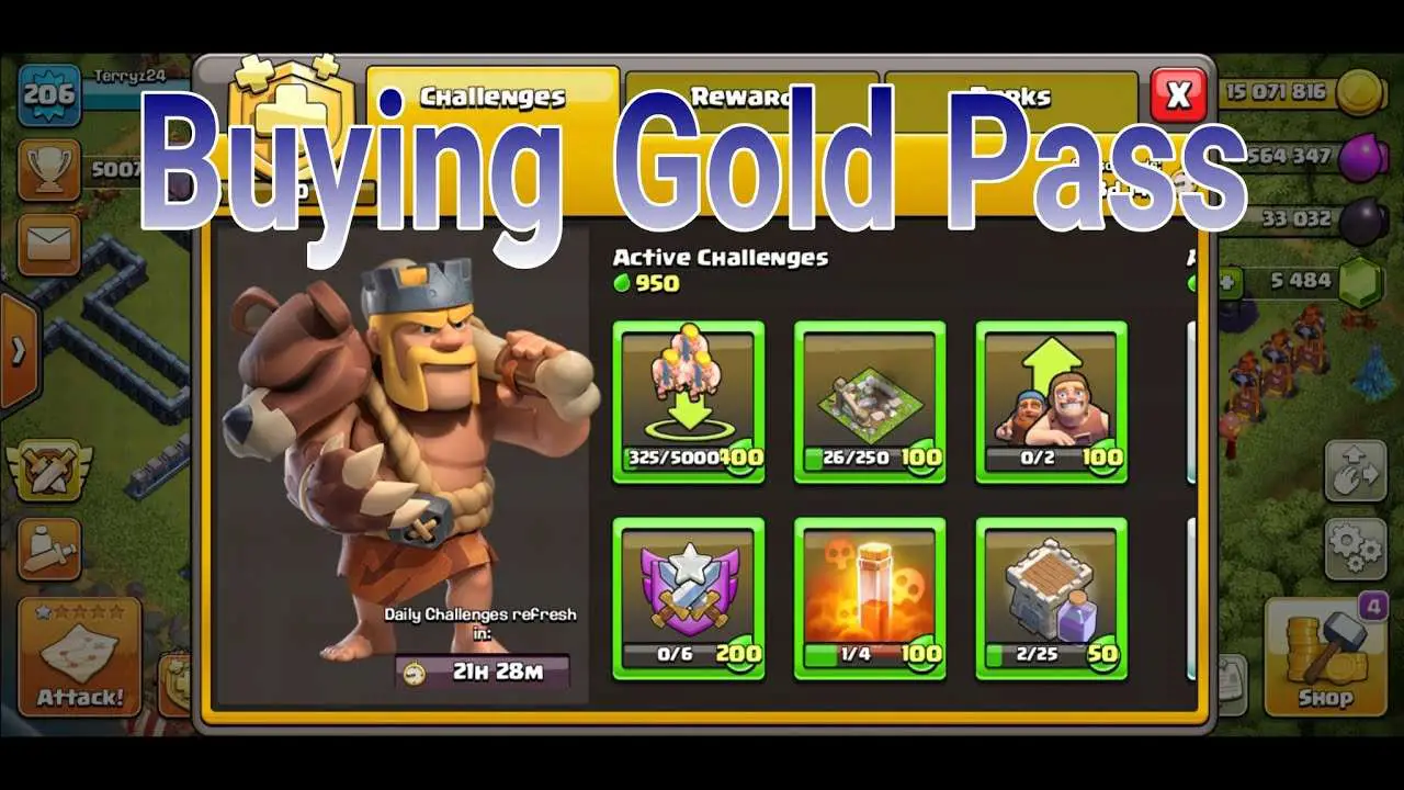Buying the Gold Pass Clash of Clans