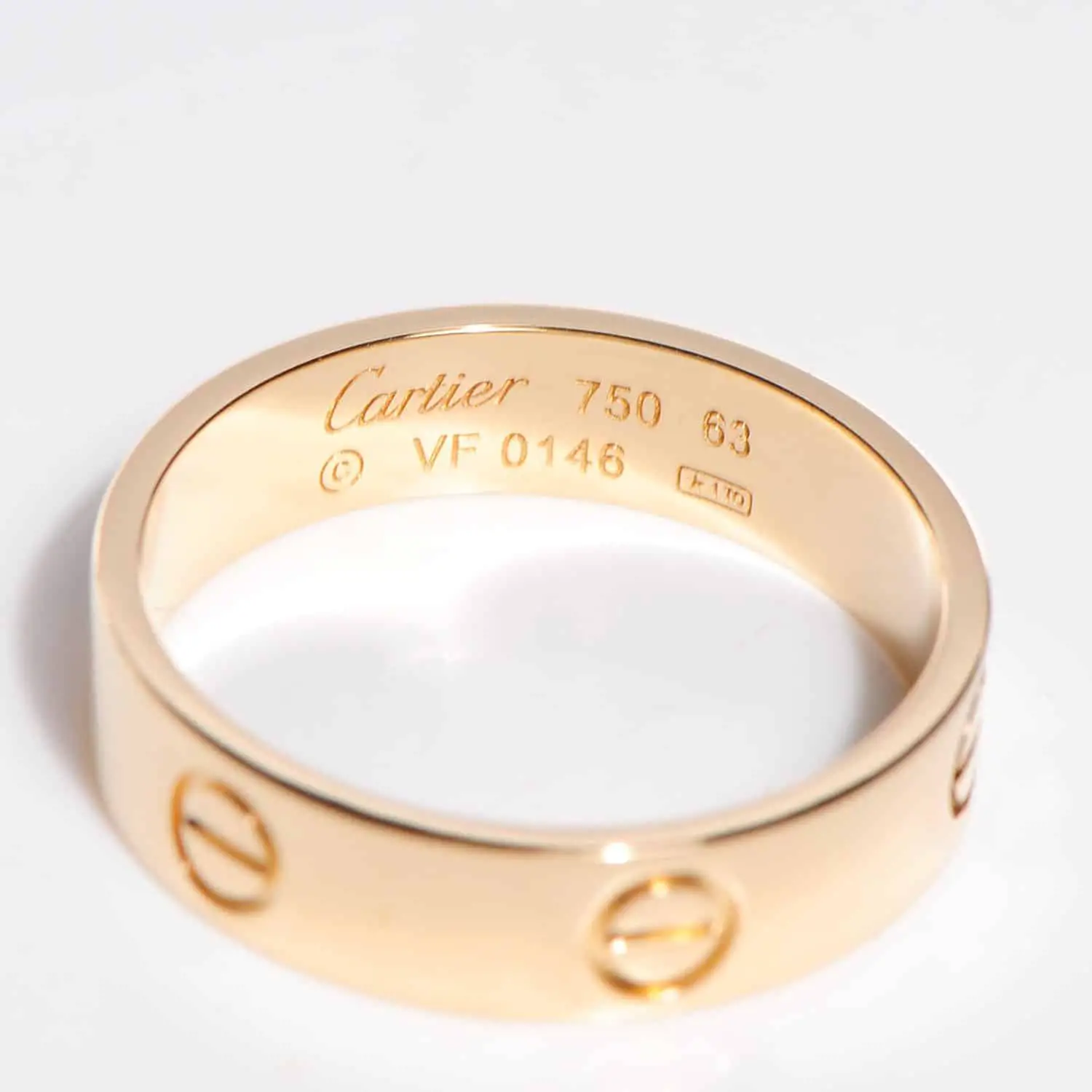 CARTIER 18K Yellow Gold 6mm LOVE Ring 63 10.5 108669