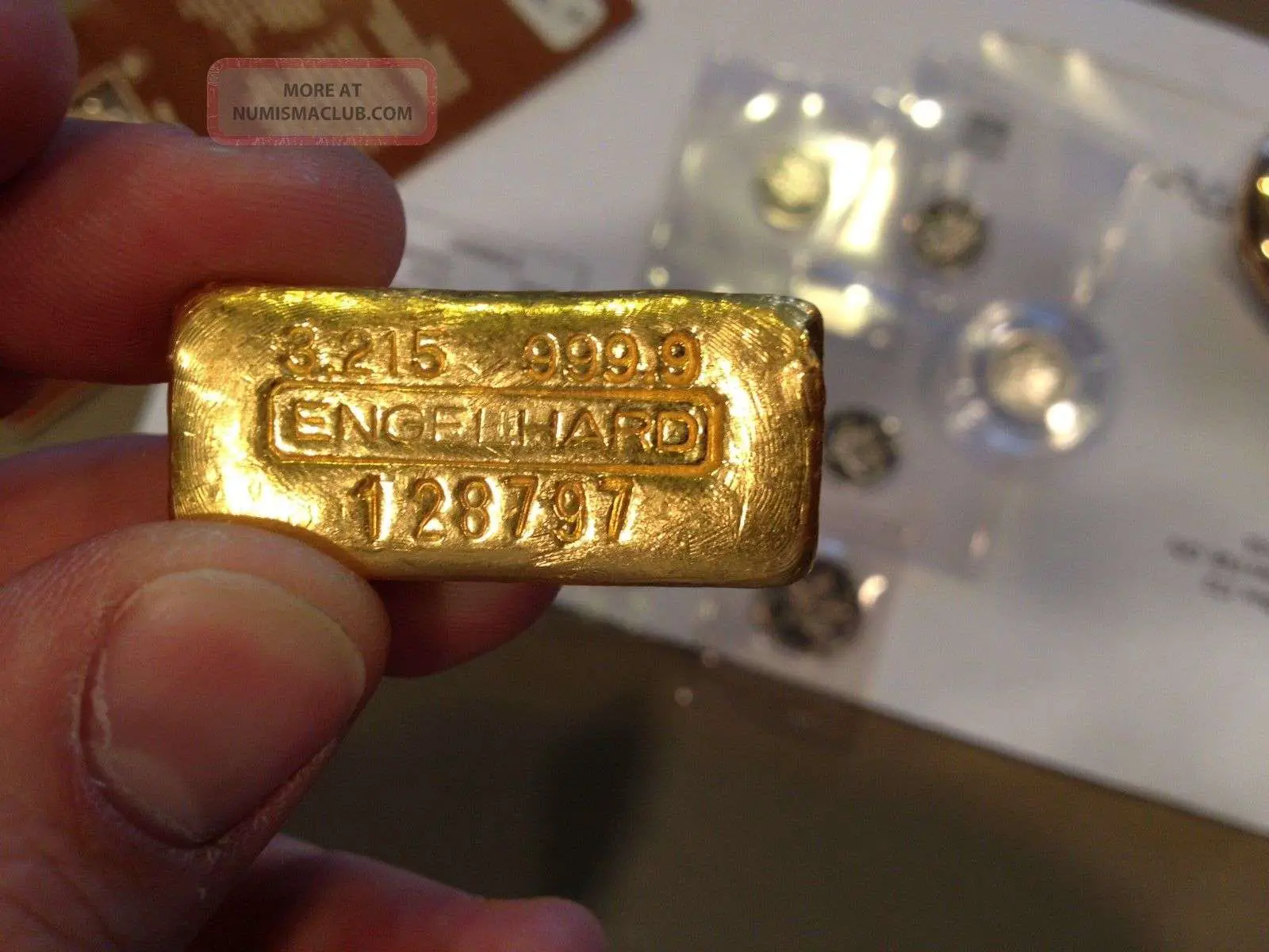 Engelhard Gold Bar Old Pour 3. 215 Oz / 100 Grams Rare Never Seen Ever
