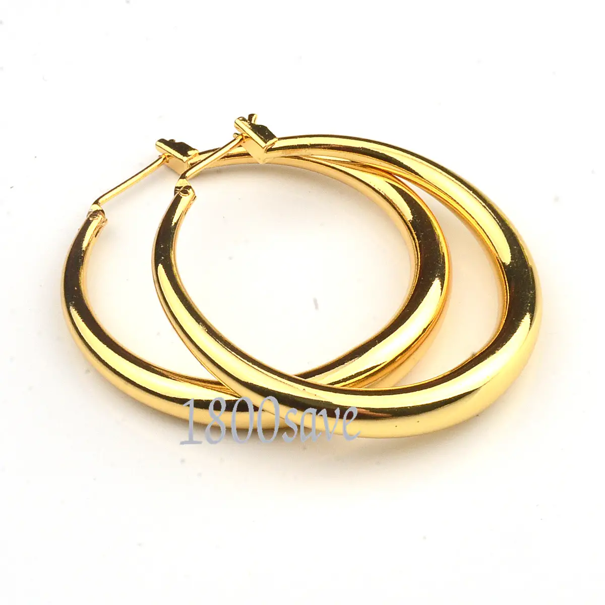#EVERYTHING 75%OFF# 18K Gold Filled Classic 35mm Medium size Hoop ...