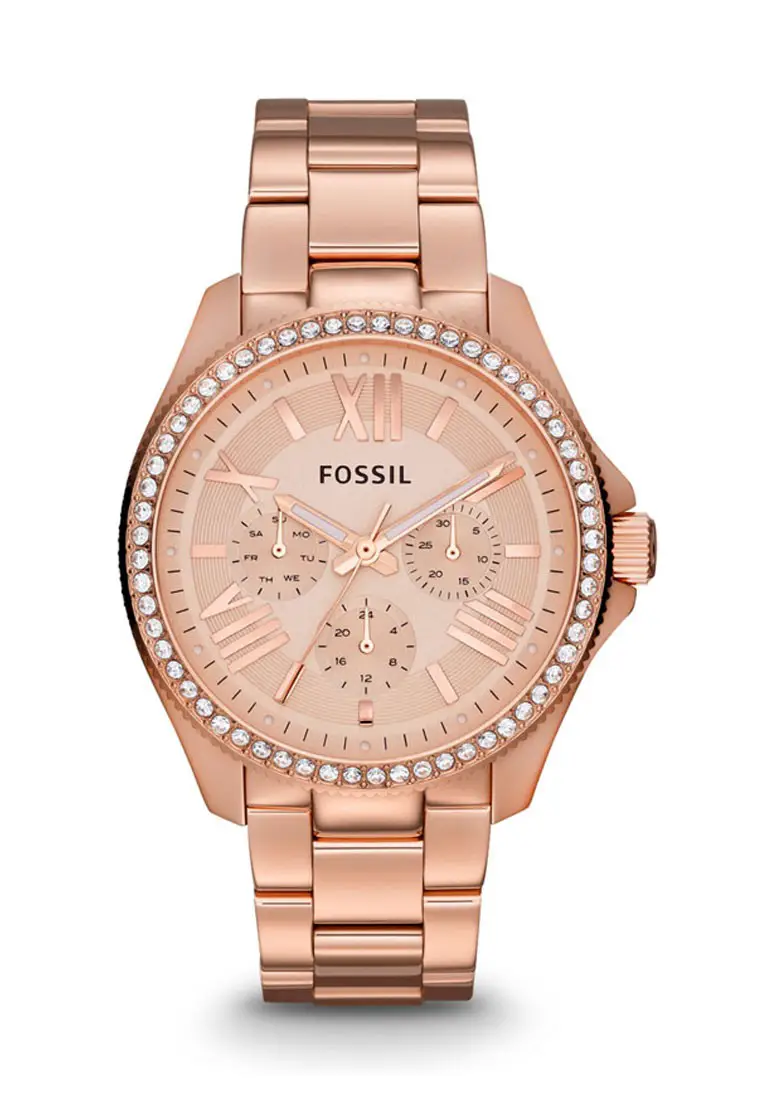 Fossil Cecile Rose Gold Round Dial Analog Watch For Women