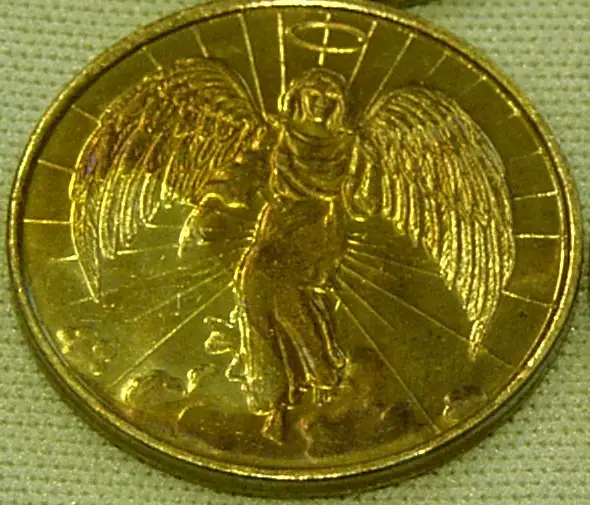 Free: .:~*.:~*.:~* GOLD TONE GUARDIAN ANGEL COIN *~:.*~:.*~:.