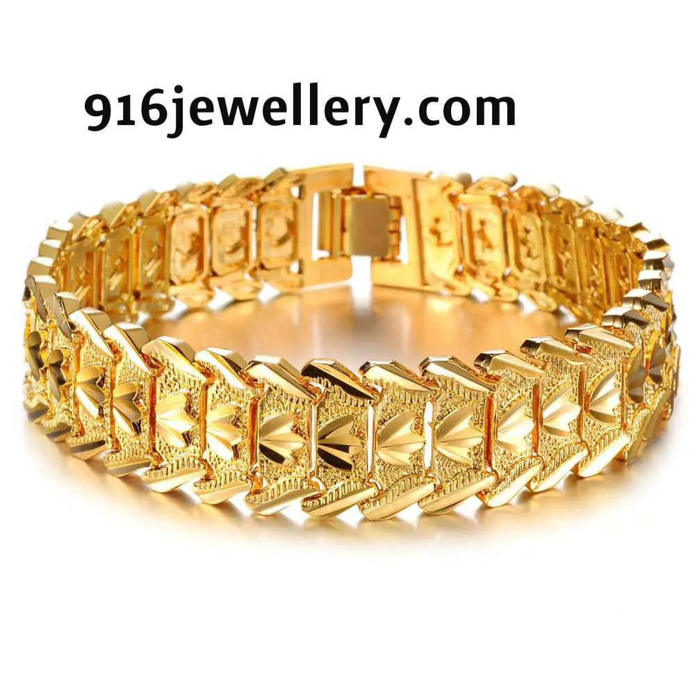 Gold bracelets for men designs
