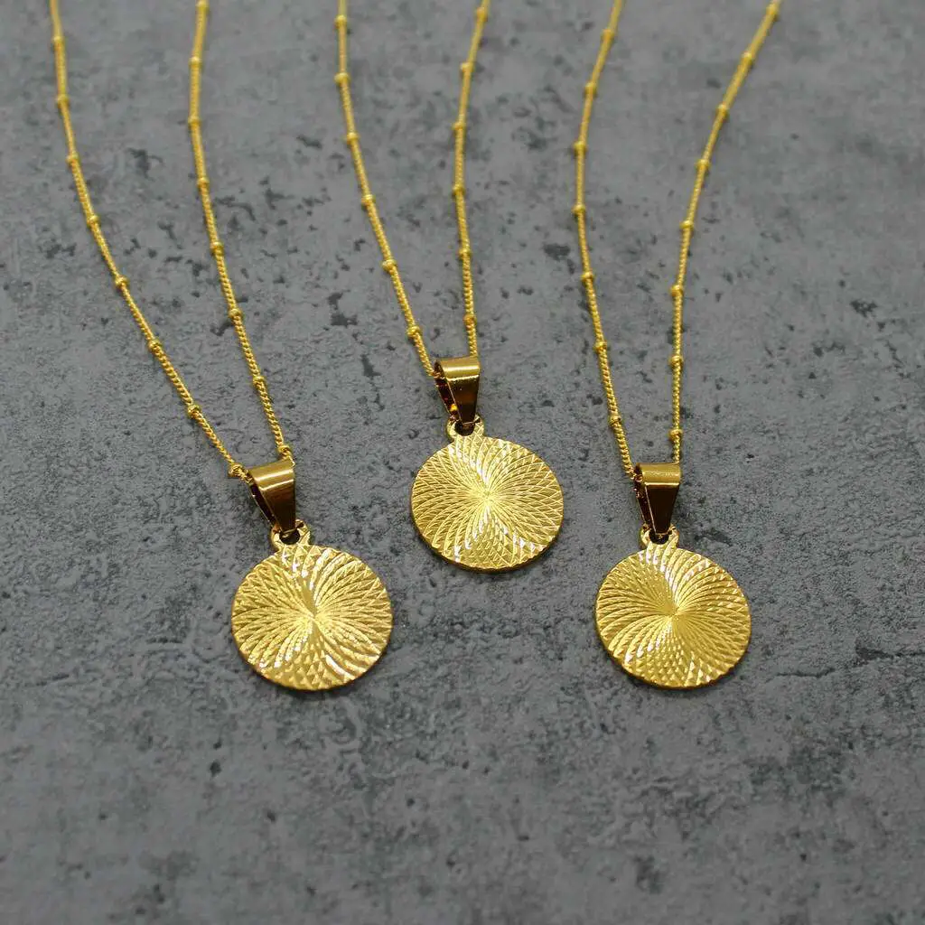 Gold Filled Circle Pendant Necklace By Mara Studio ...