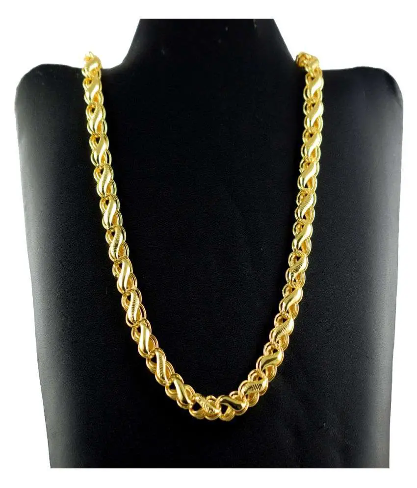 Gold Plated Chains For men Daily Party Wear uses: Buy Gold ...
