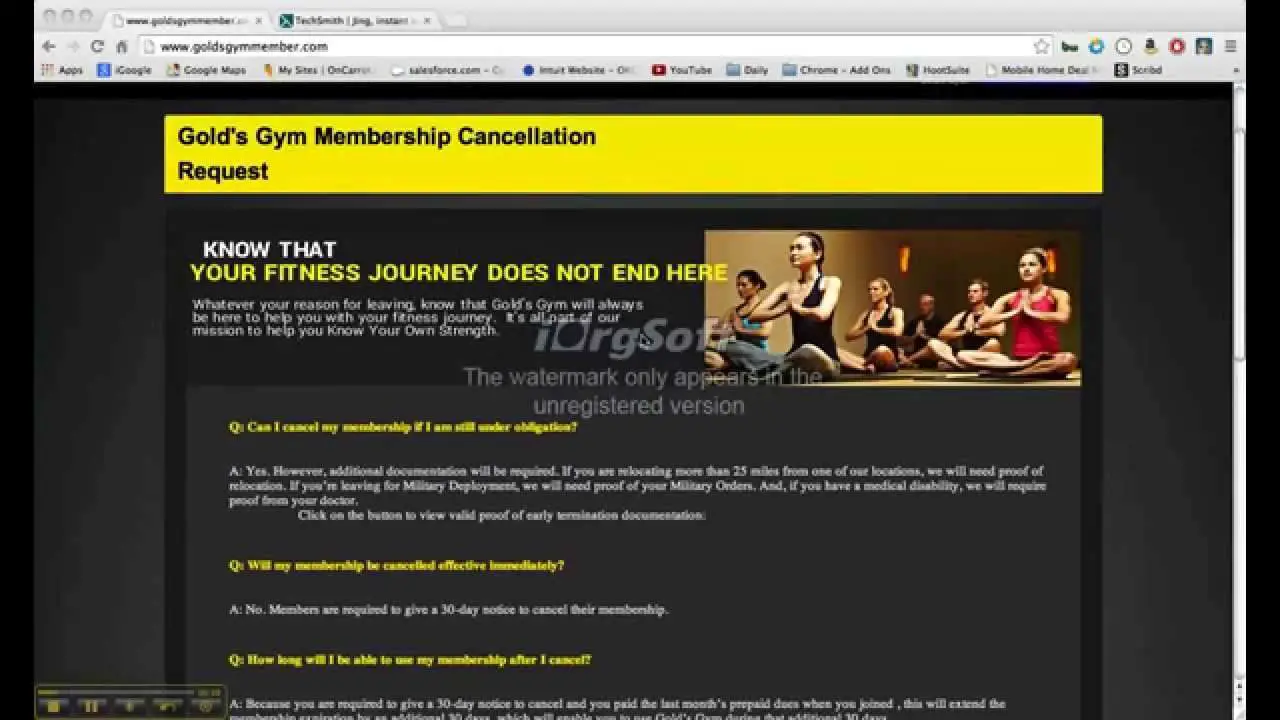 How To Cancel Membership at Golds Gym 2014