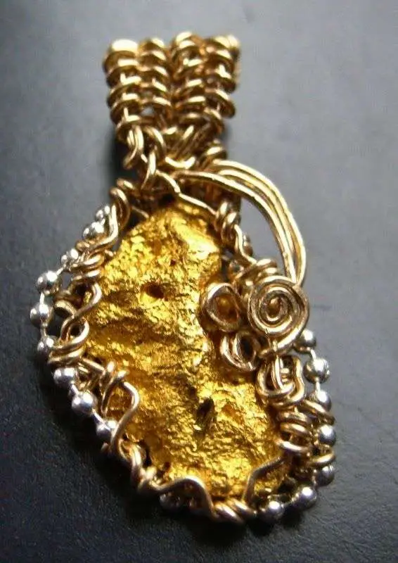 How to make Wire Wrapped Gold Nugget Pendant