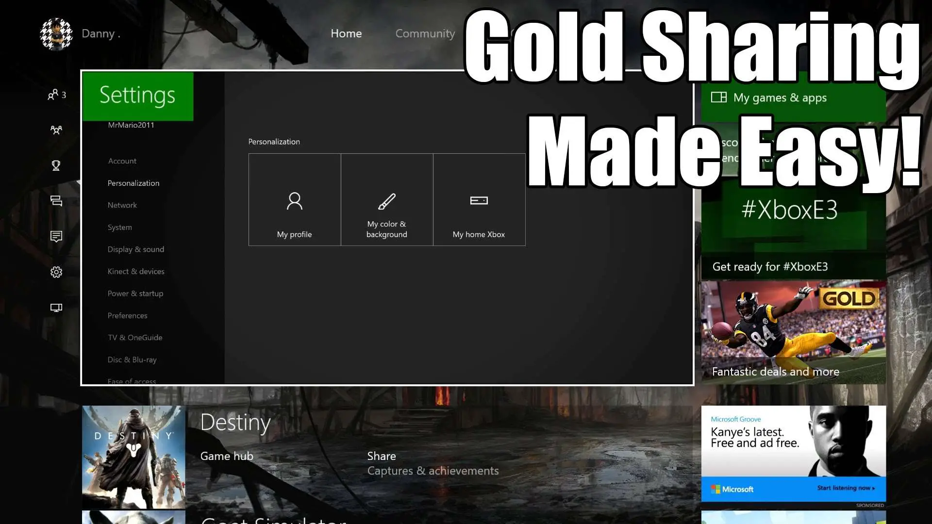 How to Set Up Game Sharing &  Gold Sharing on Xbox One!  UploadWare.com