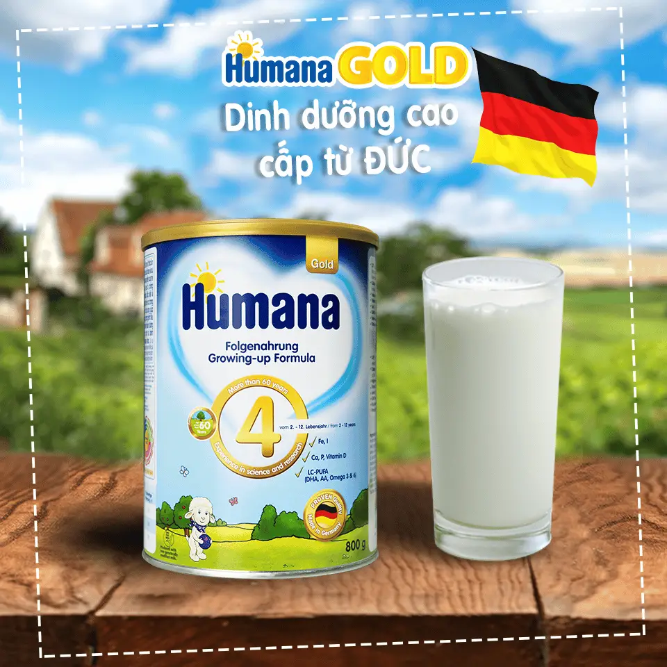 Humana Gold giúp bé tiêu hóa tt hn nh? b sung 100% Prebiotic Gos ...