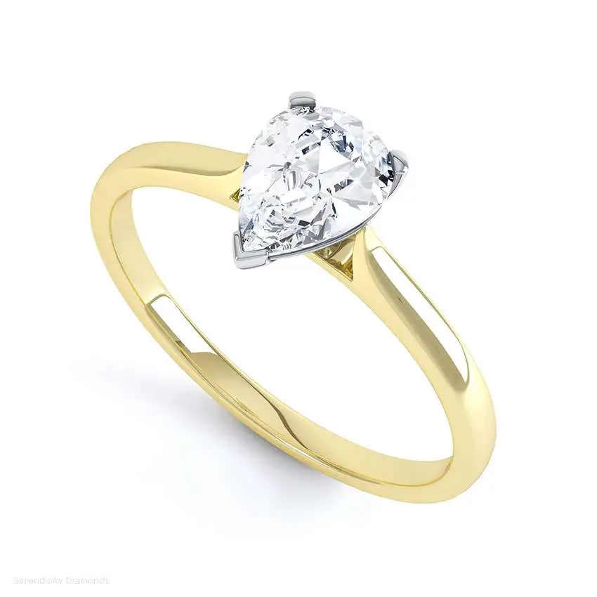 In Praise of Yellow Gold Pear Shaped Engagement Rings