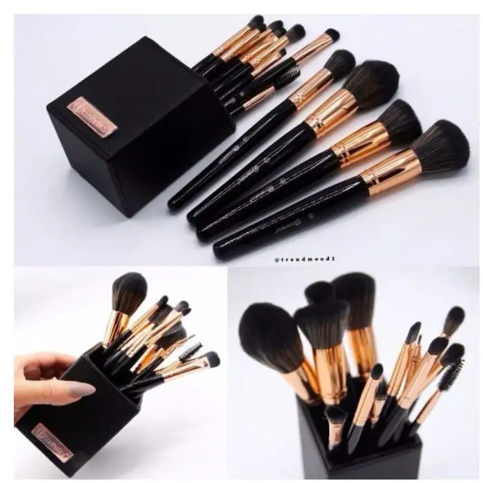 Luxie Rose Gold Synthetic 5 Piece Kabuki Makeup Brush Set