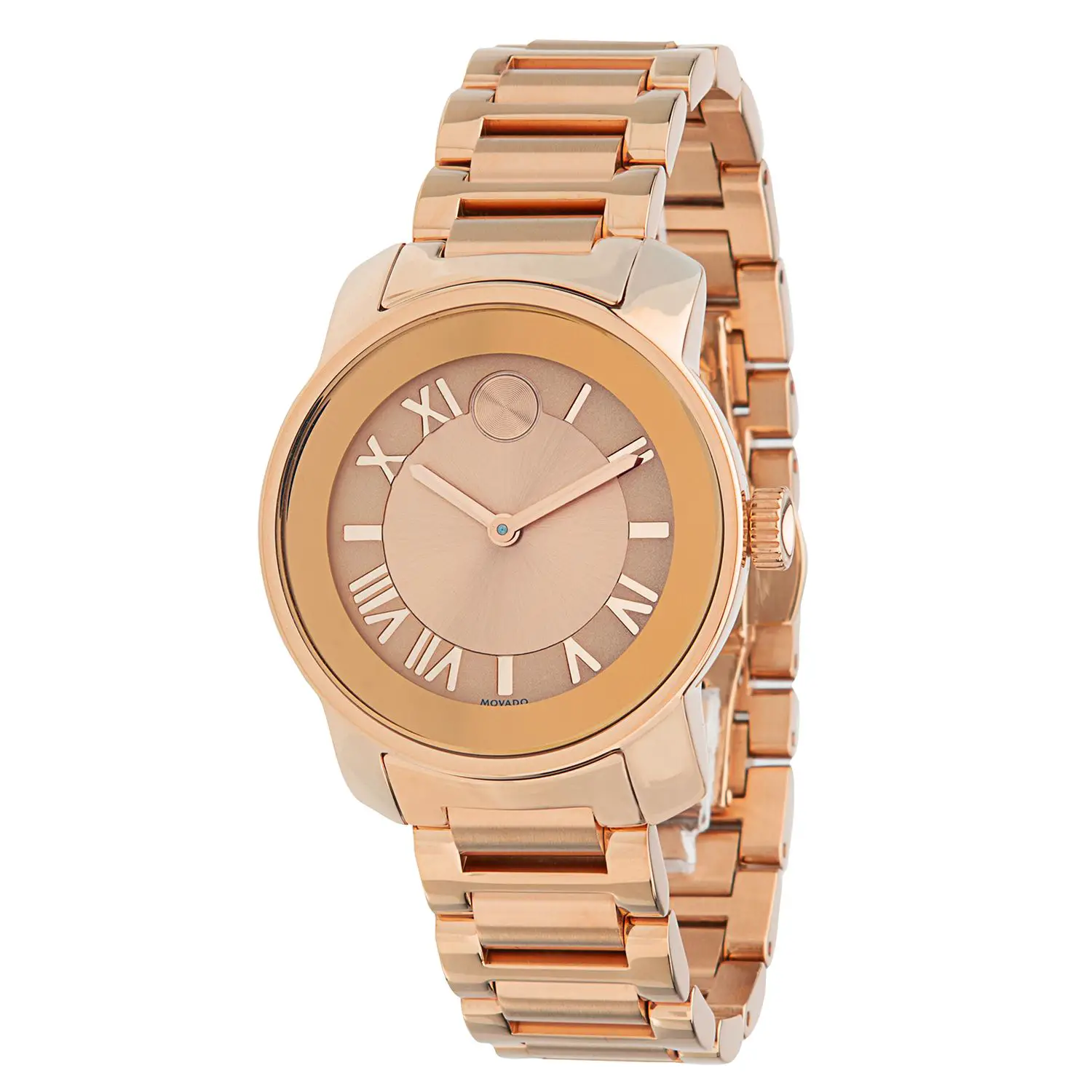 Movado 3600441 Womens Bold Rose Gold Quartz Watch