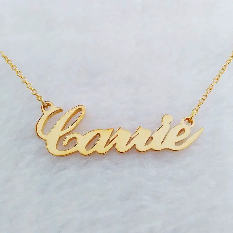 Name Necklace Gold Personalized Name Necklace Custom Celebrity
