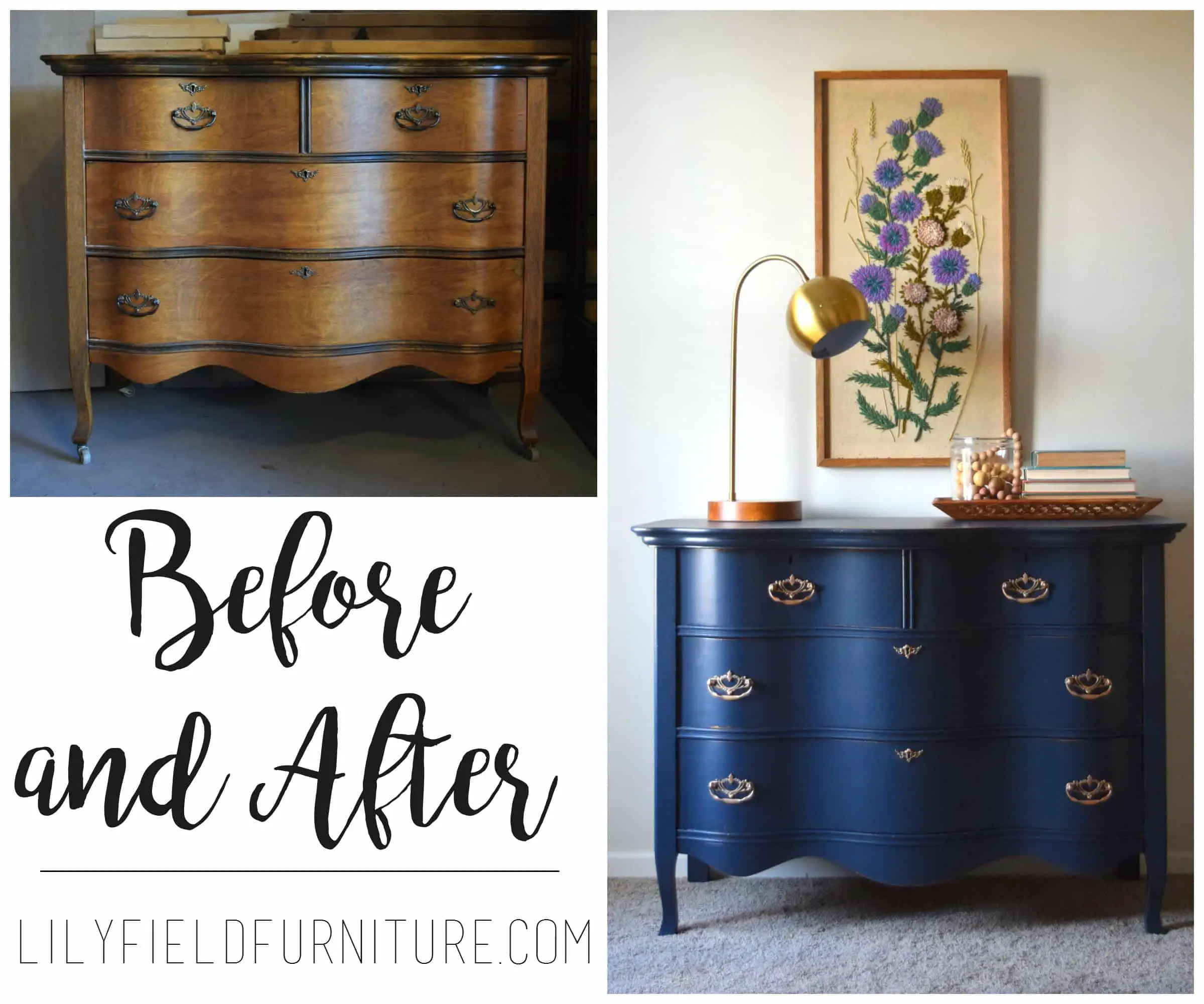 Navy Dresser With Gold Hardware / Tall Hale Navy Dresser With Champagne ...
