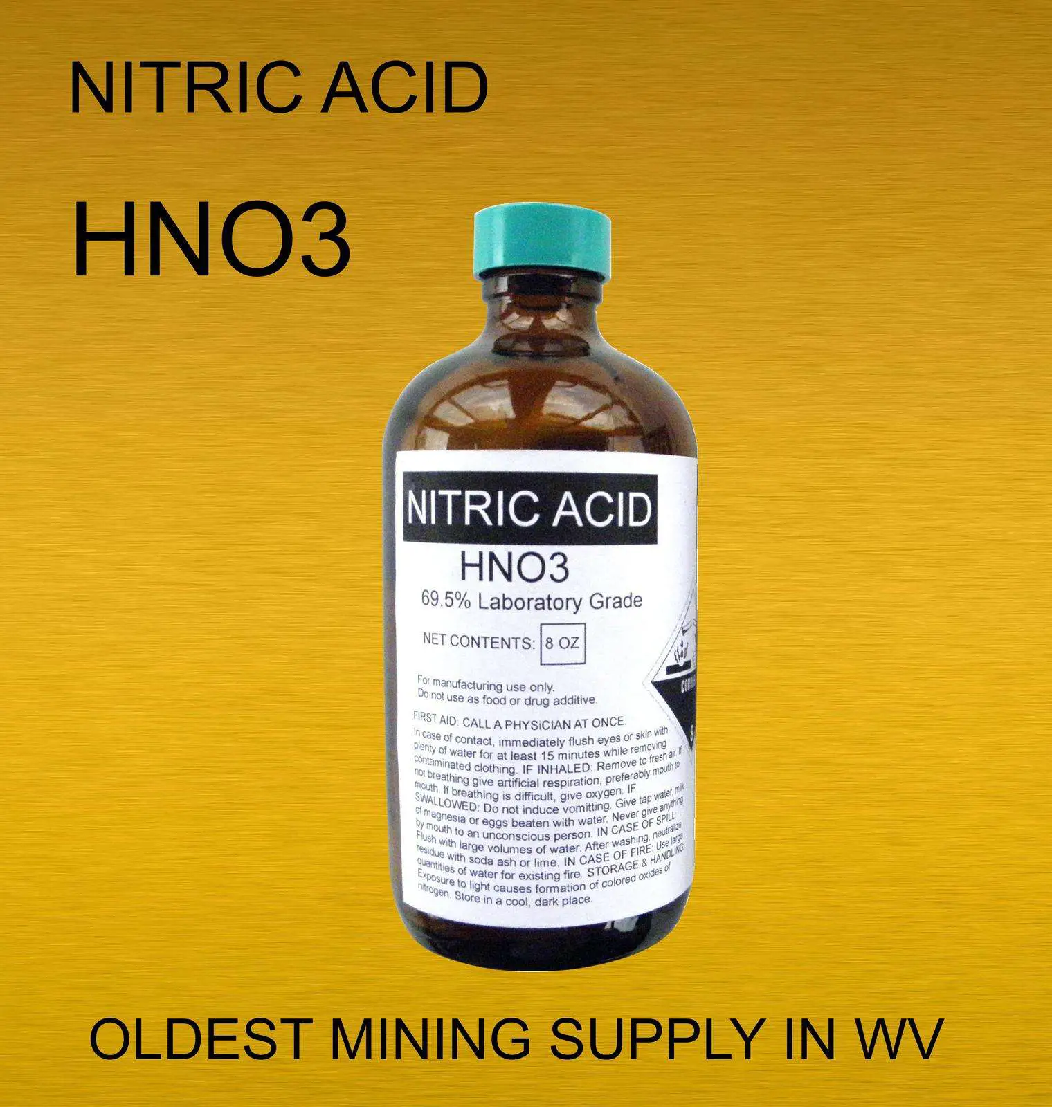 Nitric Acid 70% 8 Oz Laboratory Grade Gold Recovery Aqua ...