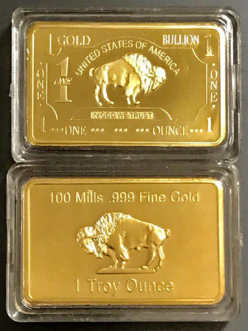 One troy ounce 999 fine gold clad value ...