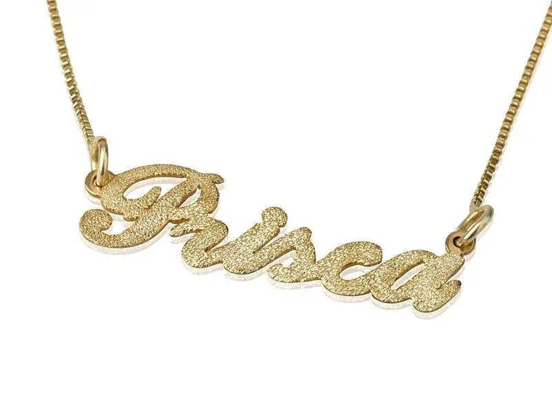 Personalized Sparkling Diamond 18k Solid gold Name Necklace