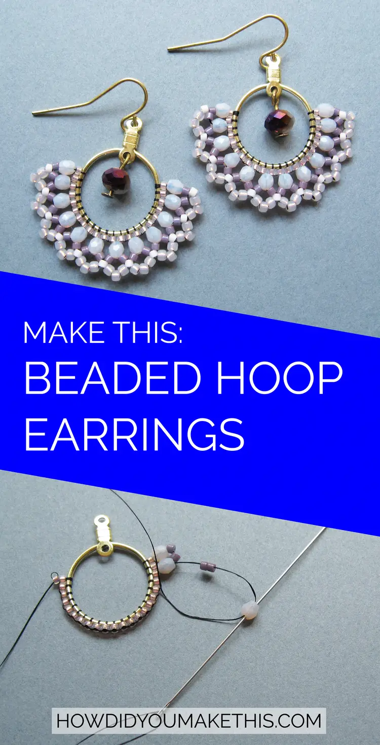 Photo tutorial on how to make your own pretty beaded hoop ...