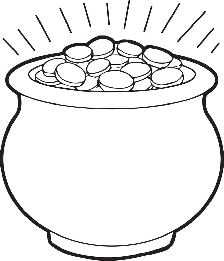 Printable Pot of Gold Coloring Page for Kids  SupplyMe