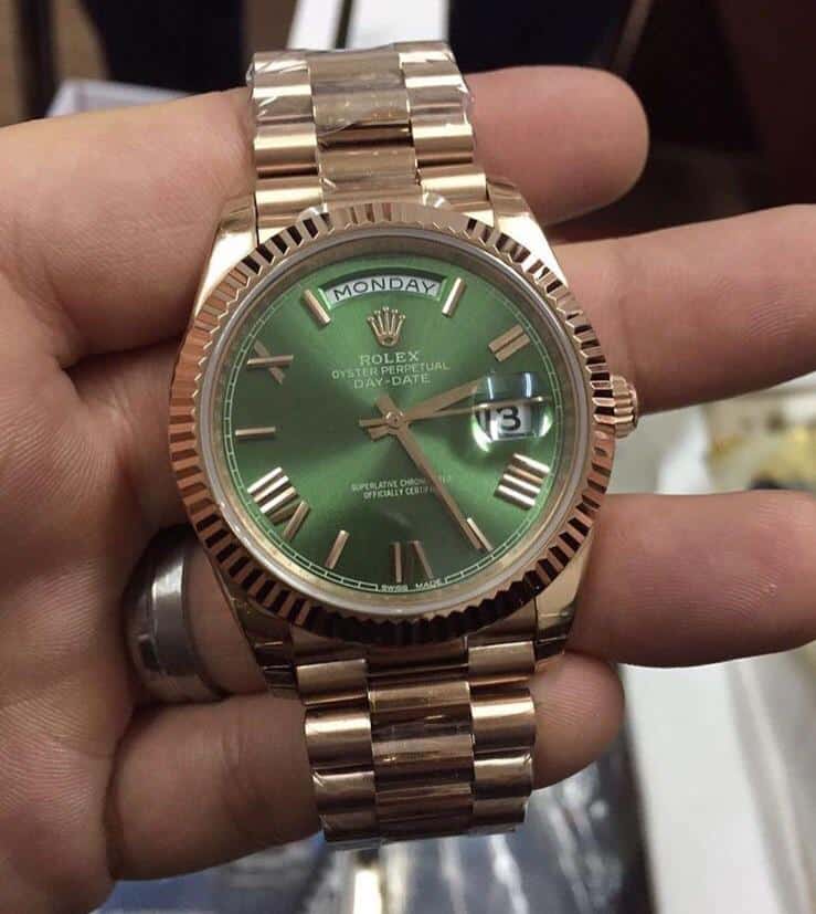 [QC]Rolex Day date rose gold green dial : RepTime