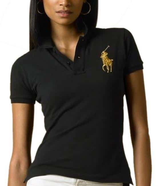 Ralph Lauren Black and Gold Polo Button