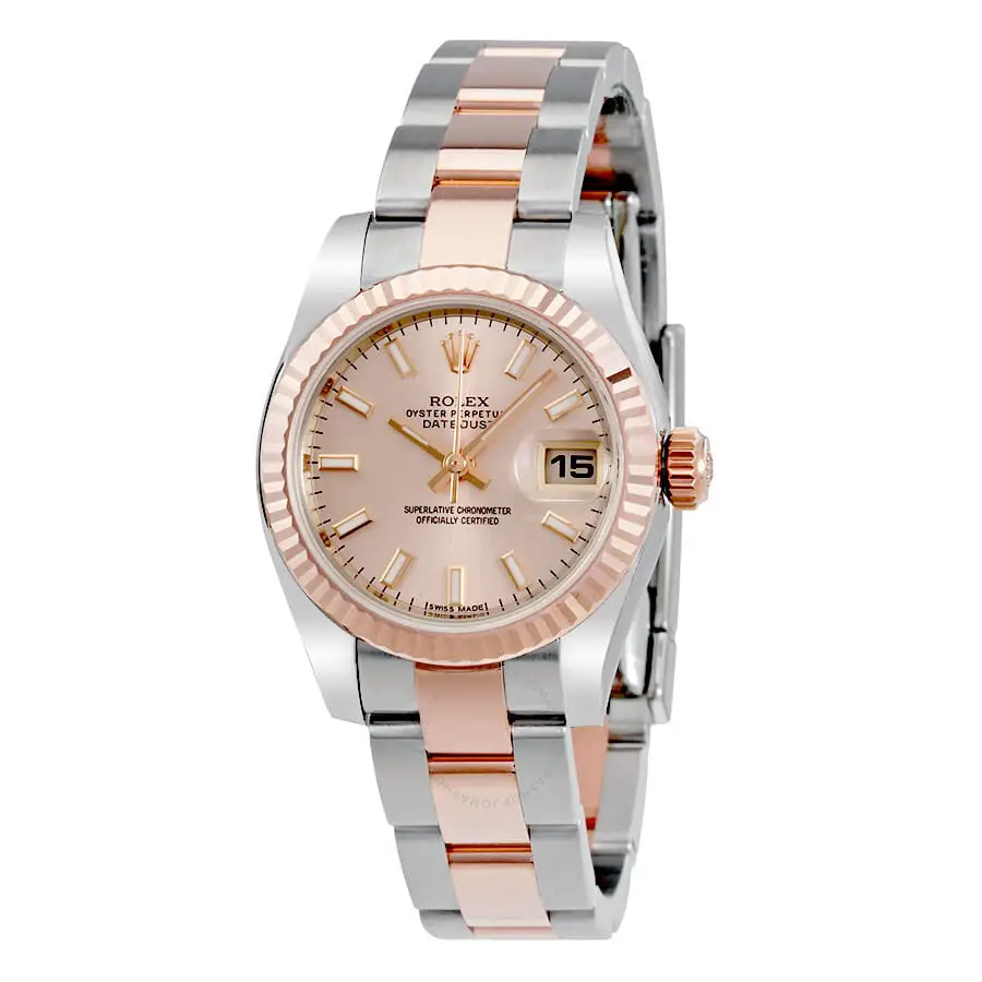 Rolex Datejust Automatic Stainless Steel w/ 18kt Rose Gold Ladies ...