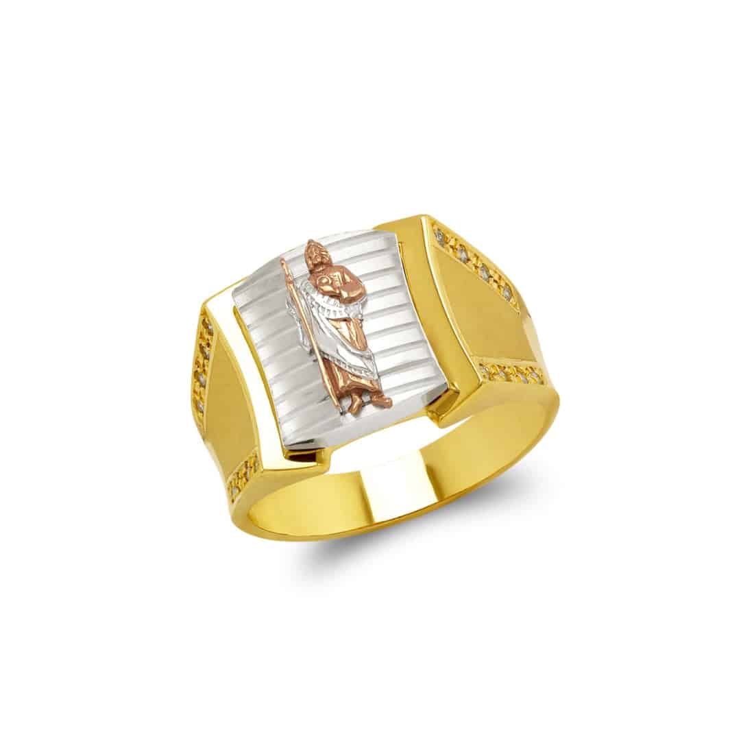 San Judas ring , 14k real gold ring ( custom made )