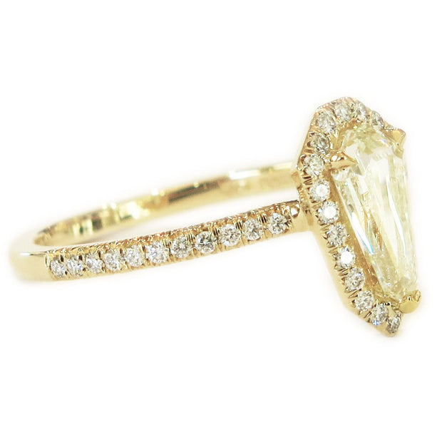 Silvana Unique Geometric Diamond Engagement Ring in 14k Yellow Gold ...