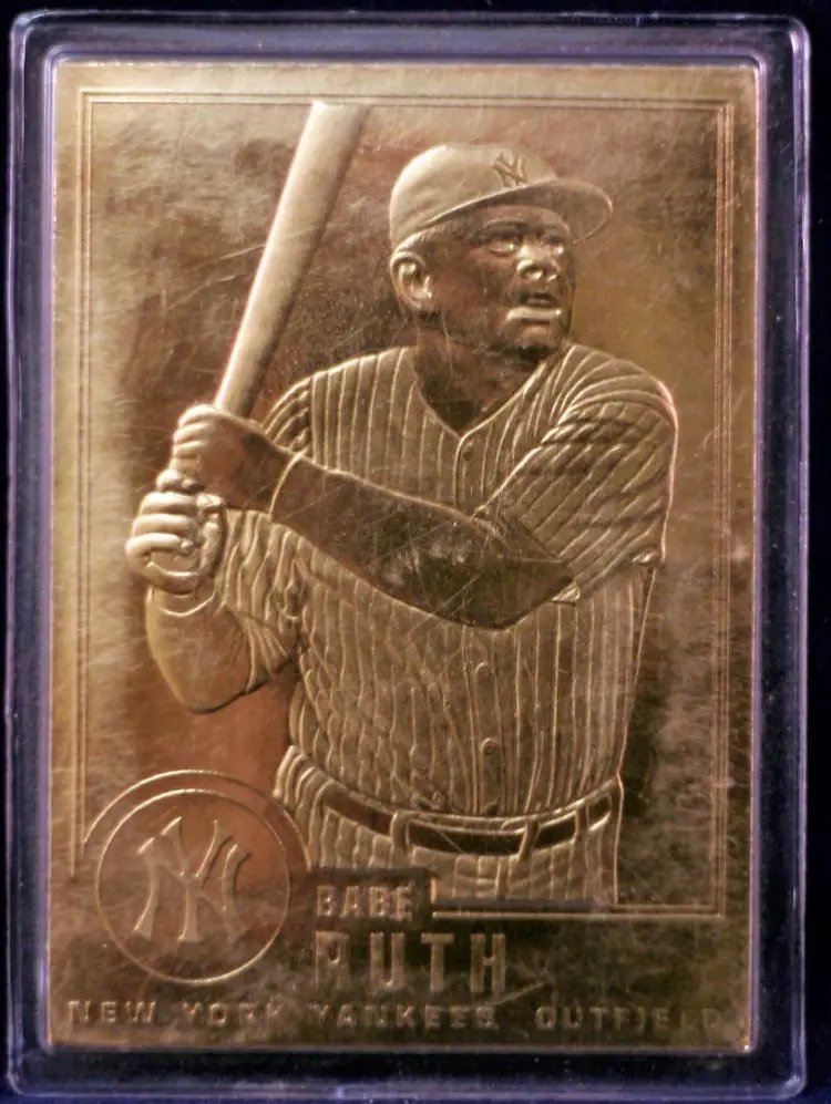 Sold Price: 1995 Babe Ruth Gold Plated Baseball Card