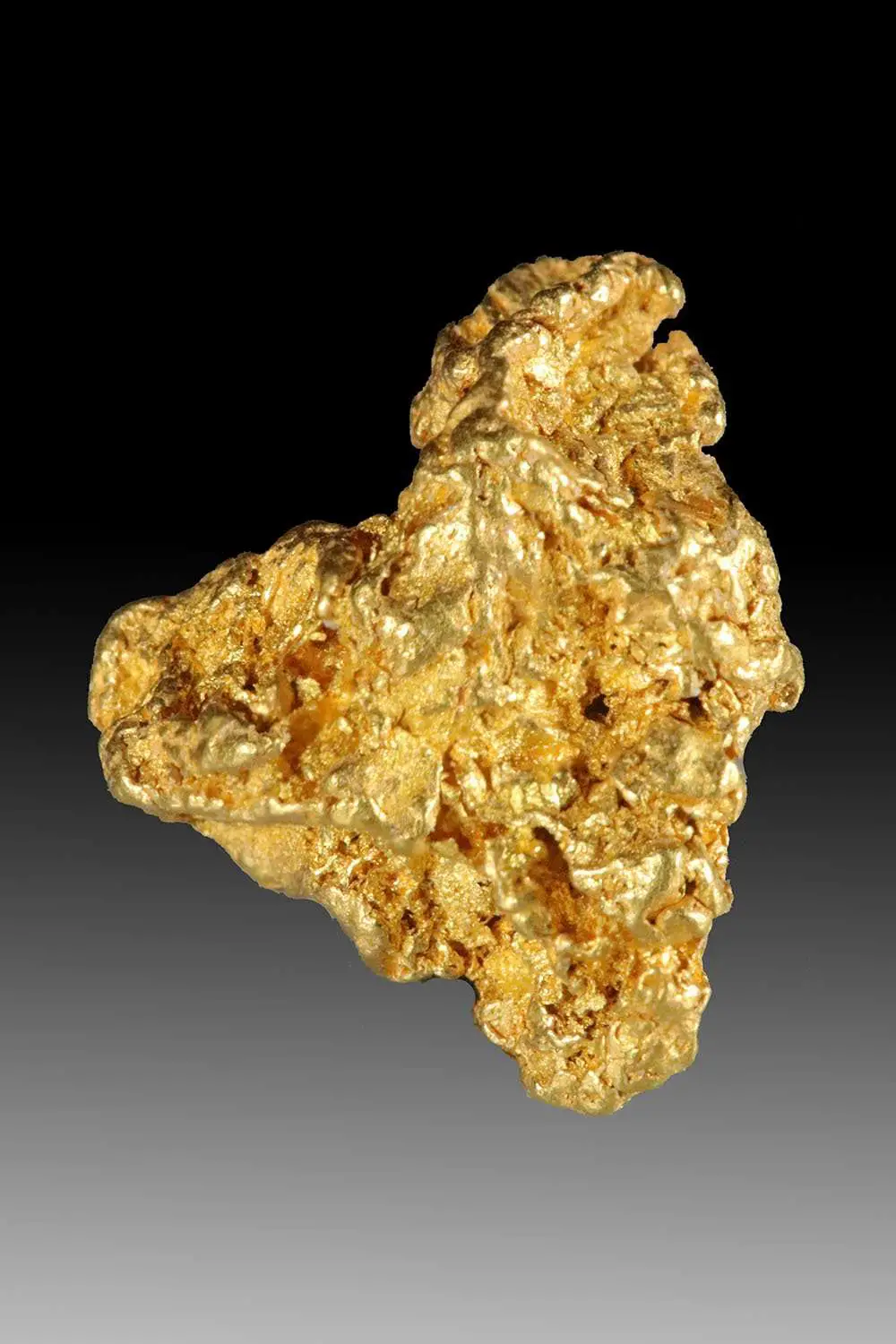 Sparkling and Unique Triangle Shaped Raw Gold Nugget ...