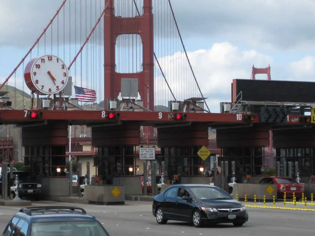 Toll booths at Golden Gate Bridge